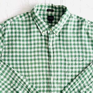 J Crew Classic Linen-blend Long Sleeve Shirt Size